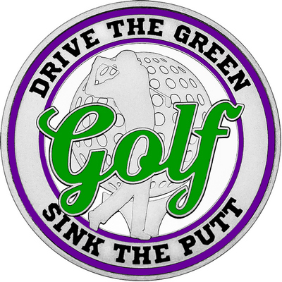 Green "Golf" with Purple Outer Circular Borders